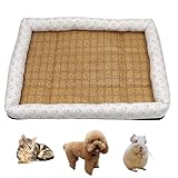 TYMONT Cat Cooling Mat, Pet Cooling Mat Cat Dog Cushion Pad Summer Cool Down Comfortable Soft for Pets Washable & Easy Clean No Water or Electricity Needed(Light Gray,X)