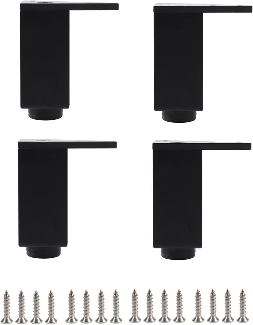 Cabinet Table Leg Furniture Leg, Aluminum Alloy, Height-Adjustable, with Screw, for Sofa Table TV Cabinet Support Foot