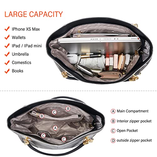 Image of FOXLOVER Large Capacity Tote Handbags for Women, Women's Top-handle Bags Fashion Shoulder Bags Purses Minimalist design