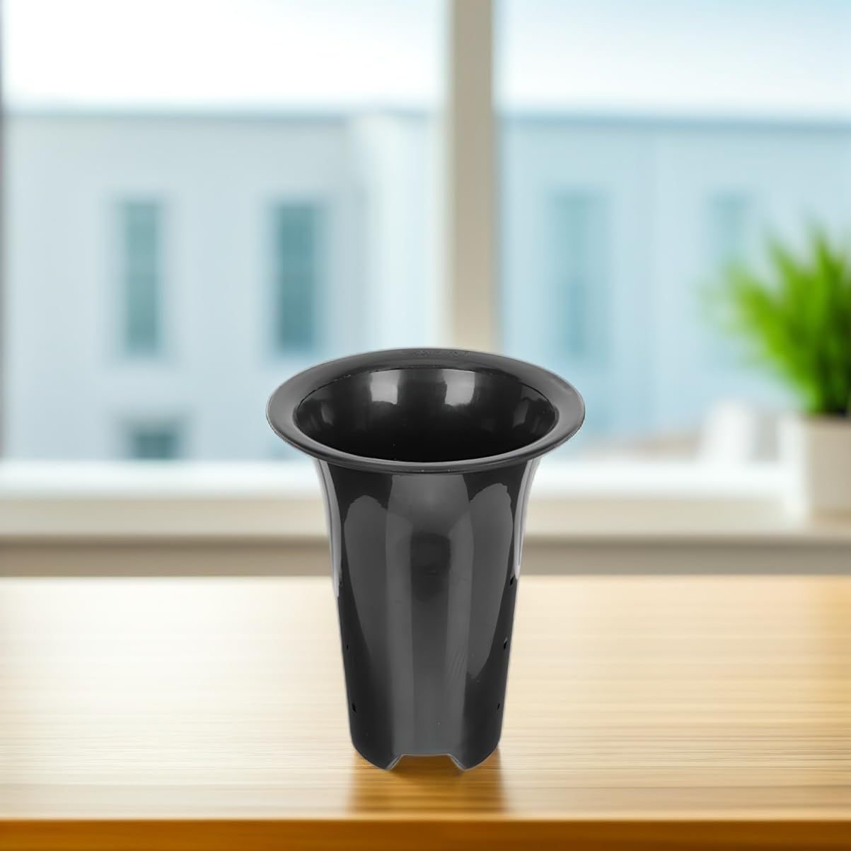 Abaodam 10pcs Pots de Fleurs Noirs en Plastique Respirant Contrôle des Racines, Hauteurs Augmentées, Résistants et Pratiques pour Plantes D’intérieur et Orchidées
