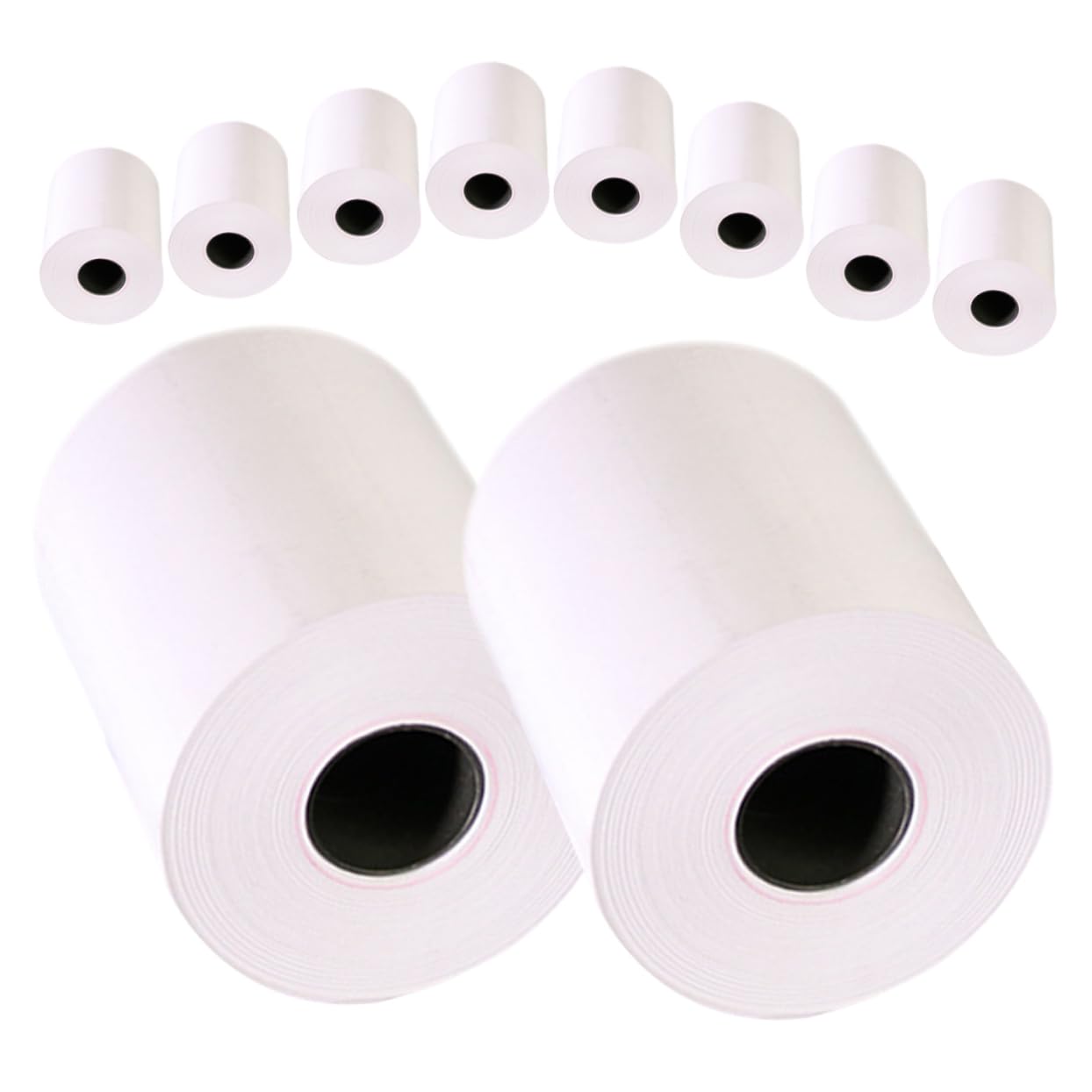 HOODANCOS 10 Rolls of 80x70mm Thermal Printing Paper 32m/roll 23mm Core Cash Paper Roll Suitable for Supermarket Office Restaurant