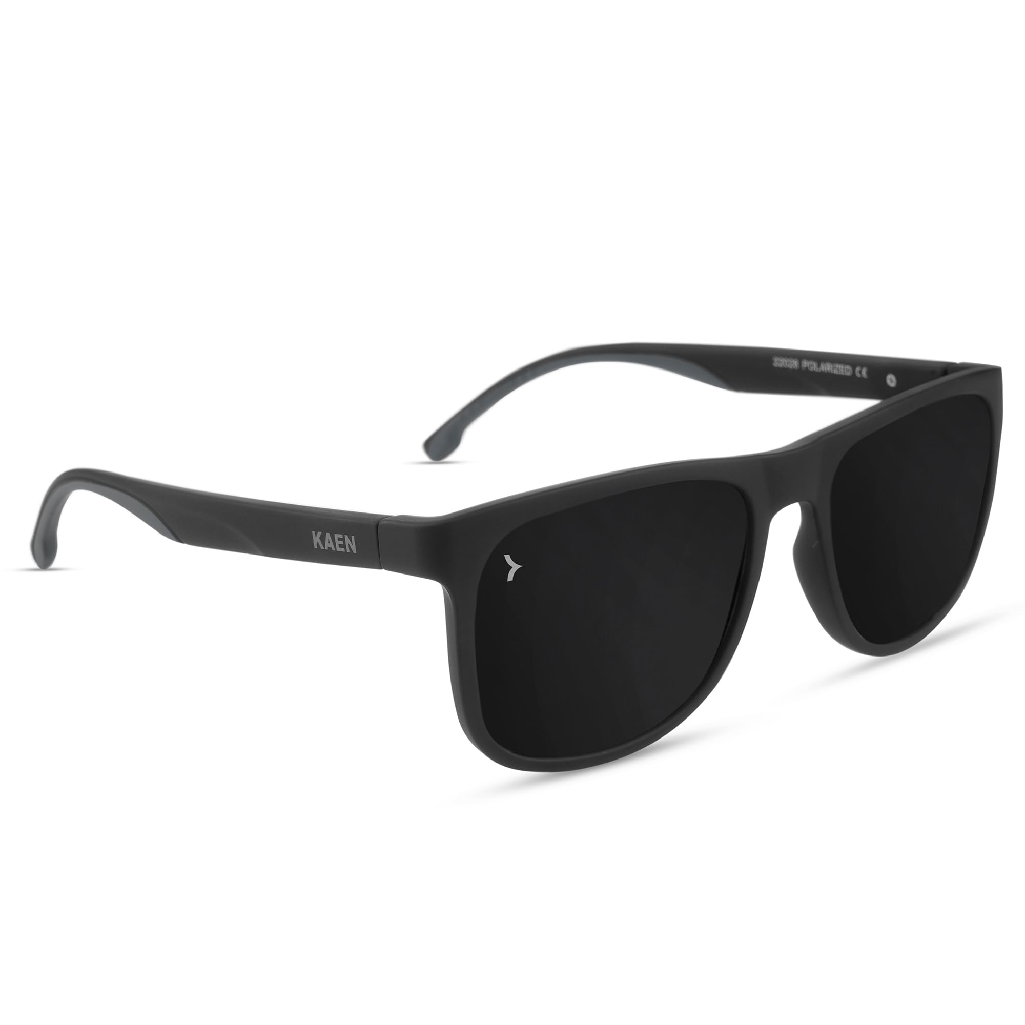kaen eyewear KAEN Eyewearlabs Sunglasses For Men & Women | Polarized Full Rim Rectangular Branded Stylish Spectacles | 100% UV Protection Shades | Cricket Sports Cycling Driving | Black Lens | Medium | Kory Black-picture-14