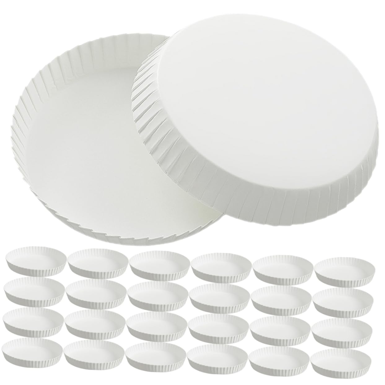 NULYLU 150pcs Paper Cup Lids Cup Covers Sealing Paper Lid for Drinks Round Edges Sand Use Disposable