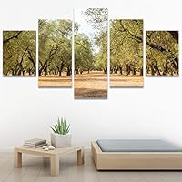 SIGNWIN 5 Panel Canvas Wall Art Modern Art Expressive Forest Multicolor Photography Romantics Scenic for Home Decorations Ready to Hang - 60