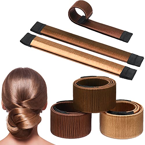 3 Pieces Hair Bun Maker Tool French Hair Fold Maker Hair Wrap Twist Maker Hair Donut Bun Shaper Tool Quick Hair Style Bu