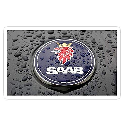 Saab Automobile Car Logo Decal Sticker - Sticker Graphic - Auto, Wall, Laptop, Cell, Truck Sticker for Windows, Cars, Trucks