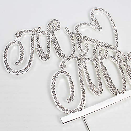 Hatcher Lee Mr And Mrs Love Cake Topper Wedding Anniversary Silver Crystal Rhinestone Party Decoration #TOP1