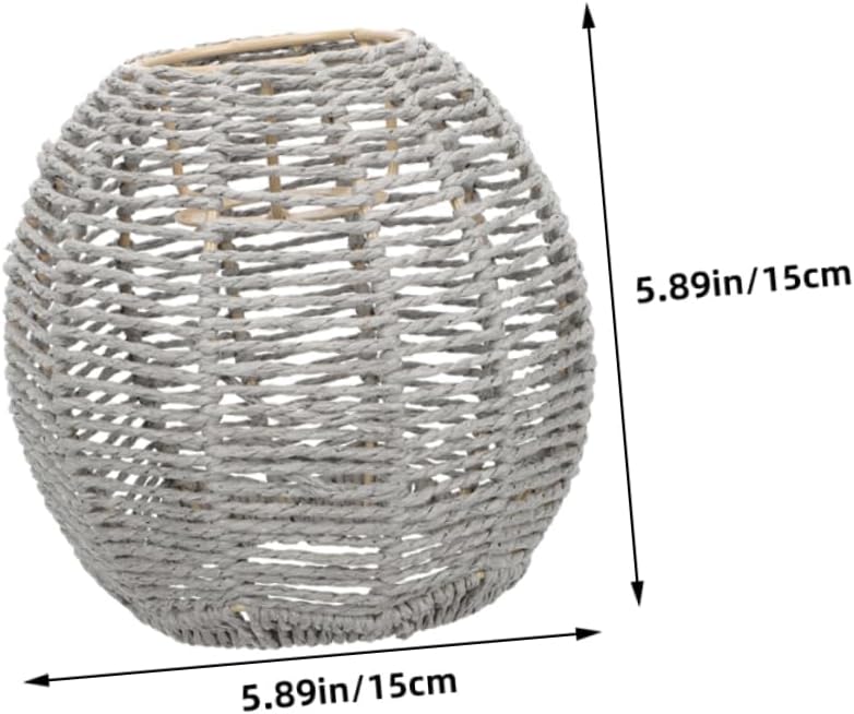 NUOBESTY 2pcs Woven Lampshade Pendant Light Fixture Style Hanging Shade for Farmhouse and Rustic Decor Easy to Install Decorative Light Cover for Dining Rooms and Cafes