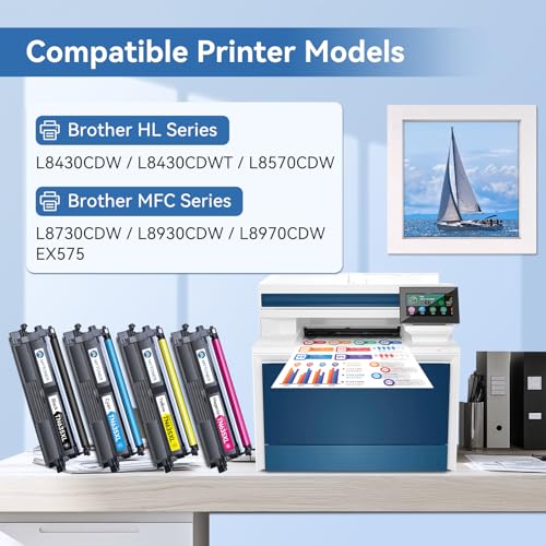 Image of MYTONER Compatible Toner Cartridge Replacement for Brother TN635XL TN-635XL TN635 for HL-L8430CDW HL-L8430CDWT HL-L8570CDW MFC-L8730CDW MFC-L8930CDW MFC-L8970CDW MFC-EX575 Printer (4 Pack, B /C /M /Y)