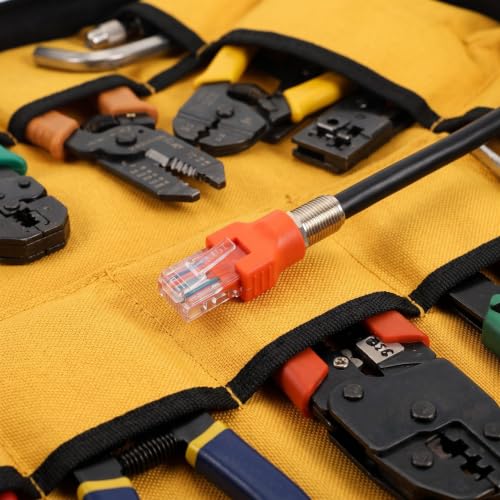Adaptador coaxial a Ethernet Operitacx de RF a RJ45 conector hembra F para probar cables de red 6