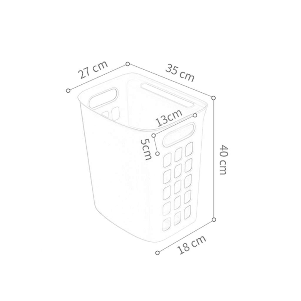 QICLOTH 30L Cesto De La Ropa, Plástico Impermeable Cubo De Ropa Sucia Montado En La Pared Gris/Beige for Guardar Juguetes De Ropa (Color : White+White)