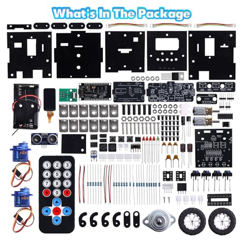 Robot Soldering Project, ICSTATION DIY RC Robot Car Soldering Practice Kit with Time & Expressions Display STEM Science Kits for Adults Teens Ages 15+ School Students Experiment - Image 3