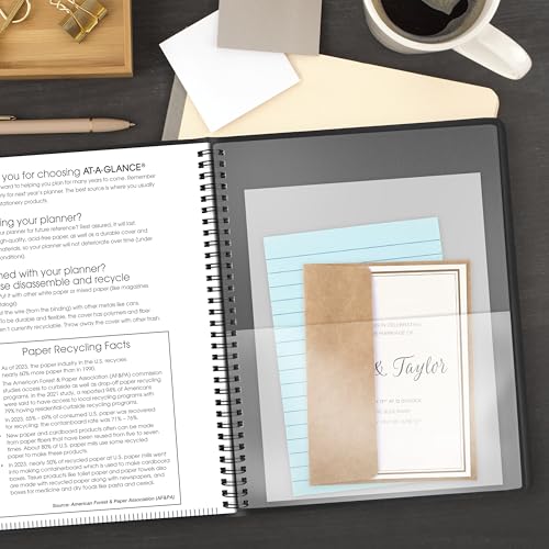 Image of AT-A-GLANCE 2027 Appointment Book Planner, Weekly, 13-Month Jan-Jan, 8.25 inch x 11 inch, Black (709500527)