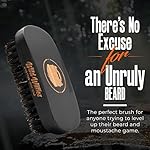Wild Willies Natural Boar Bristle Beard Brush for Men - Professional Beard and Mustache Grooming Brush with Ergonomic Wooden Handle - Small Travel Pocket Size Beard Detangler, Smoothens, Softens - Image 2