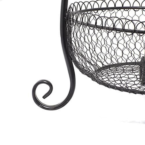 Deco 79 Farmhouse Metal Tiered Server, 20"W X 33"H, Black #TOP5