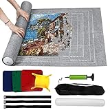 Puzzlematte 2000 Teile, Filz Puzzle Matte Grau, Puzzle Mat Roll, Puzzle Aufbewahrung Puzzlematte Zum Rollen, Puzzle Unterlagen Puzzlepad Puzzlerolle, Puzzleteppich