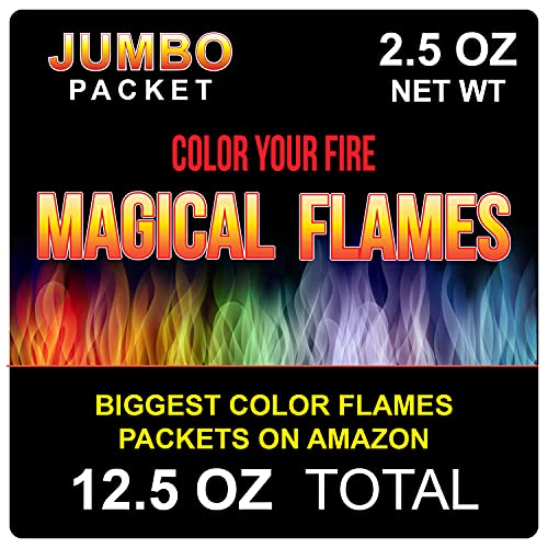 Magical Flames Jumbo Create Colorful & Vibrant Flames for Fire Pit - Campfire, Bonfire, Outdoor Fireplace â€“ Magical, Colorful, Rainbow, Mystic Flames â€“ Twice The Color â€“ Half The Price (5)