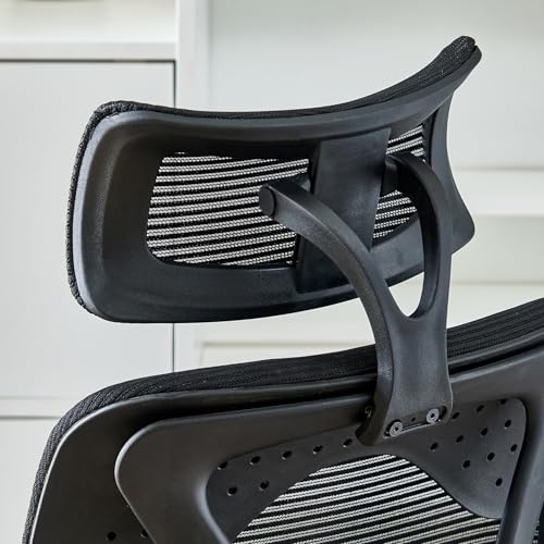 Image of Home Centre | Yuva | Mesh High Back | Nylon | Study and Office Chairs | Black | 1 Year Warranty