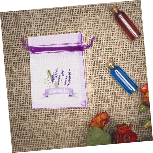 20 bolsas de sachet moradas de malla con cierre miniatura 5