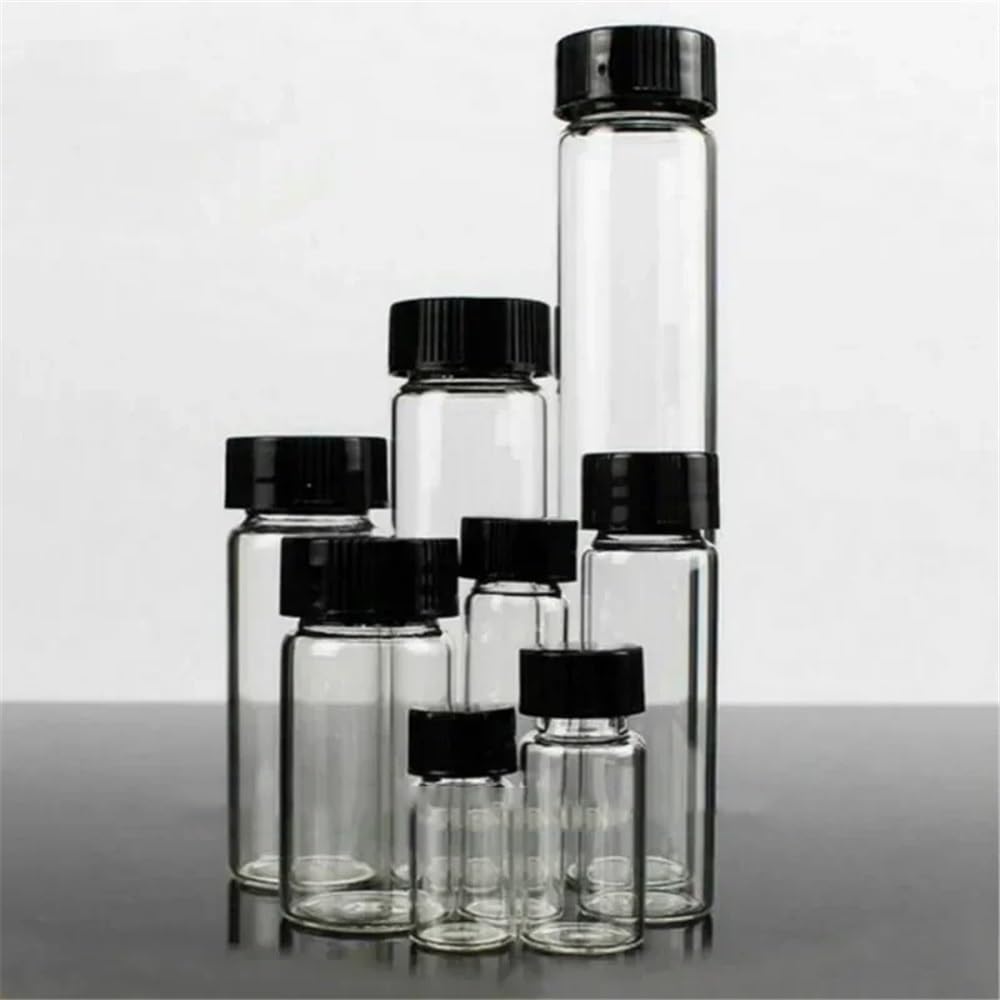 Strumenti da laboratorio e attrezzature Flacone for reagenti in vetro borosilicato trasparente con tappo a vite for uso medicinale, da laboratorio, da 2 ml a 60 ml, for esperimenti(4ml 100pcs)