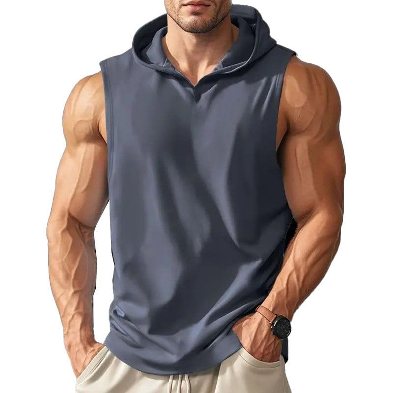 Ropa deportiva de hombre: camiseta gimnasio sin mangas ligera para fitness y entreno atlético