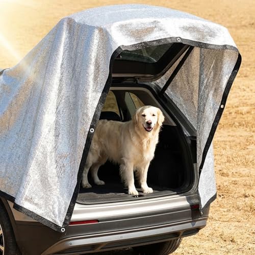 BeGrit 85% Aluminet Reflective Shade Cloth 2m x 2m Aluminum Shade Net UV Protection & Cooling Netting Heat-reflecting Mesh Silver Solar Blocking Fabric for Greenhouse Gardens Patios Shelters Cars
