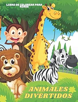 Paperback ANIMALES DIVERTIDOS - Libro De Colorear Para Niños [Spanish] Book
