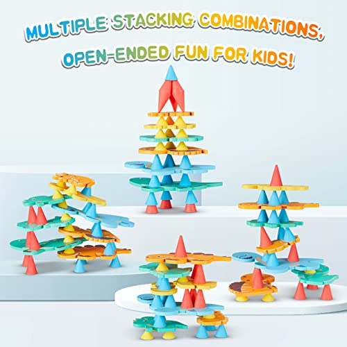 Homye Montessori Toys For 1 2 3 Year Old, Xxl Stacking Dinosaur Toys Wooden Building Blocks For Kids 5 6 7, Preschool Learning Toys Open-Ended Balance Games, Christmas Birthday Gifts For Kids 1-14 #TOP1
