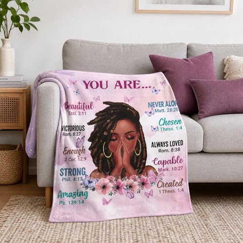 Manta de Tirar, Manta Suave de Forro Polar con Pensamientos Positivos Inspiradores y Citas para Dormitorio, Ideal como Regalo para Niñas y Mujeres 50x60 Pulgadas miniatura 4