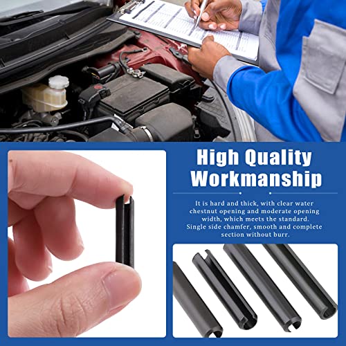 Glarks 416-teiliges Rollstift-Sortiment M1,5 M2 M2,5 M3 M4 M5 M6 Schlitz-Federstifte, geteilte Federstifte, Spannrollen-Set mit Sicherungsstiften