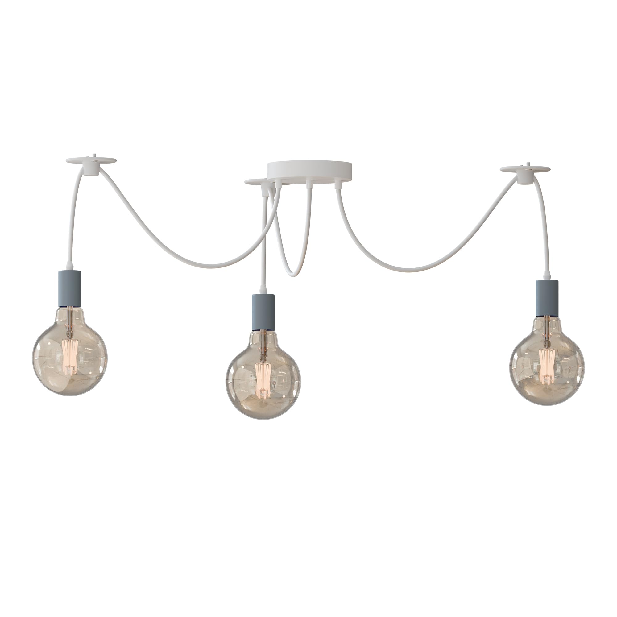 LEDSone 3 Head Spider Pendant Light Grey E27 Adjustable Ceiling Lamp โ image 1