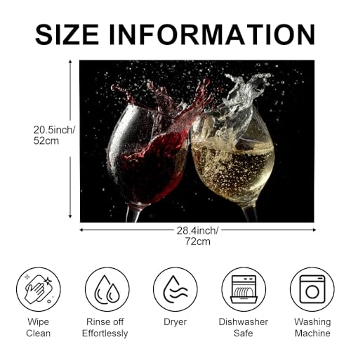 Image of Wine Stove Top Cover for Electric Stove, 28.4 x 20.5 in