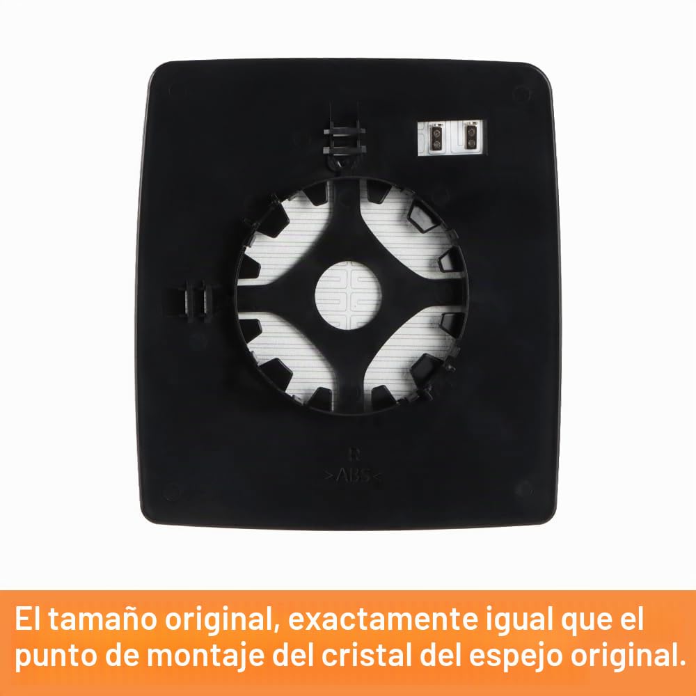 SENZEAL Cristal de Retrovisor Calefactable Lado del Pasajero para Opel Combo C 2001-2011 (Derecha)