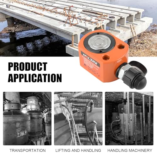 Image of HZLZRZ 20 Ton Hydraulic Ram Jack and Single Acting Lifting Cylinders, Porta Power Hydraulic Kit, Industrial Mini Cylinder, Stroke 0.44in (Jack /201)