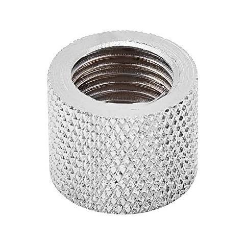 Richer-R G1/4 Thread Fitting Adapter,2 pcs Female To Female G1/4 Threaded Fitting Extender For PC Liquid Cooling Cover