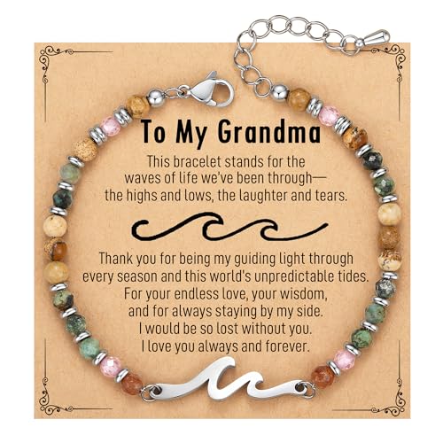 Image of TONY & SANDY Friend Gifts for Women, Unique Birthday Gifts for Women, Sister Gift from Sister, Wave Bracelet, Christmas Stocking Stuffers for Woman Female, Bestie Friendship Bracelets