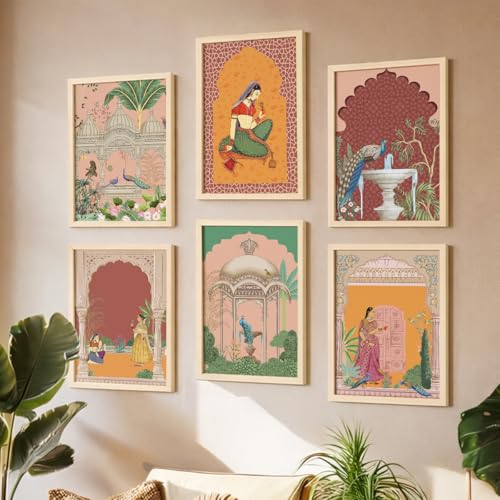 Image of NoWorries Wall decor Paintings for living room - Premium Modern art Wall Poster Paintings for Home Decoration (Pattern-Minimal art) Set of 6 (10x13 inches, ART ATTACK-4)