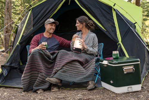 Image of Coleman Carlsbad Dark Room Tent with Screened Porch, 4 /6 Person Tent Blocks 90% of Sunlight to Keep Inside Cool, Weatherproof Shelter with Easy Setup