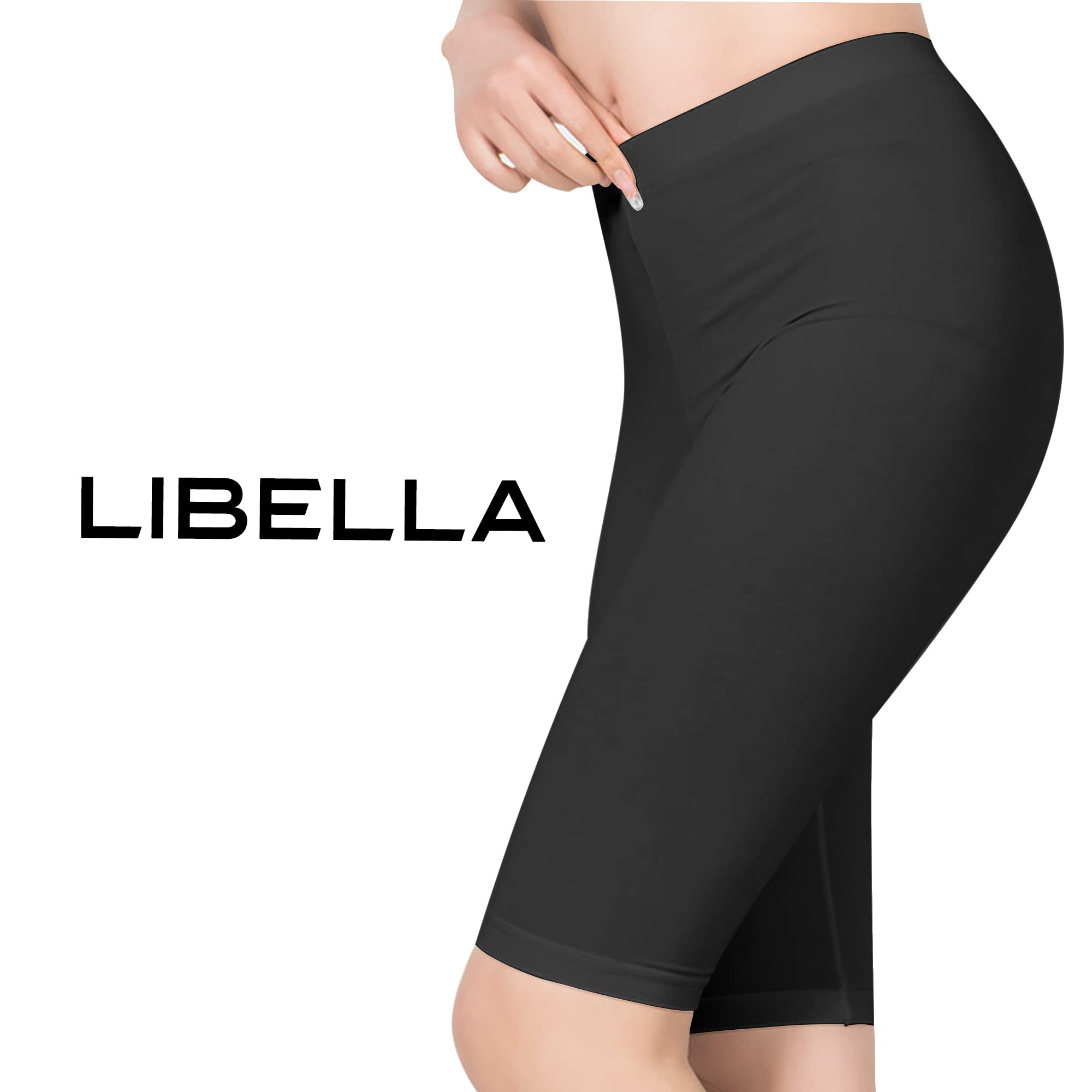 Libella Pantaloncini da Ciclismo Donna Cotone Vita Alta Opachi Sportivi Estivi Multicolore