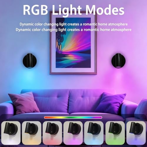Image of Neioaas RGB Spotlights Indoor -Rechargeable Plant Spotlight,Black