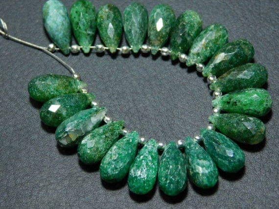 Aventurine naturelle facettée en gouttes de 15x7mm pour bijoux de luxe