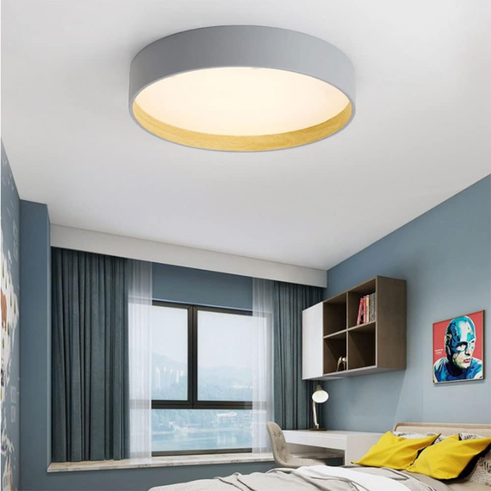 Easy to Install Led Ceiling Light Round Led Ceiling Lamp Led Ceiling Lamp Flush Mount Fixture Adjustable Three-Color Temperature for Learning Room, Tea Room, Bathroom/Others/50Cm