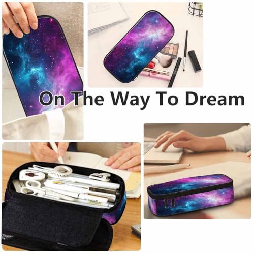 Image of Yekiua Galaxies Space Pen Bag Universe Black Holes Elements Large Pencil Case Big Capacity Pencil Pouch Pencil Holder