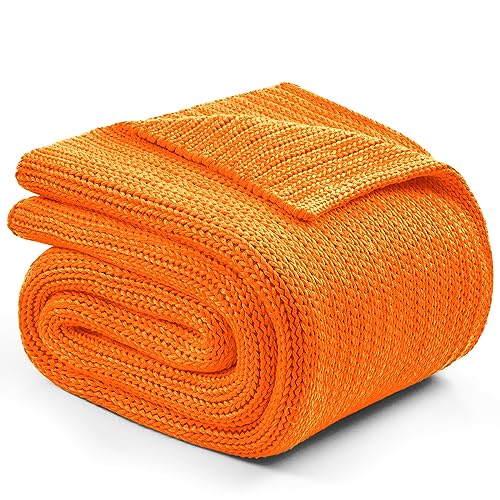 L'AGRATY Knitted Weighted Blanket - 50"x60" 10lbs Cooling Chunky Knit Heavy Blanket for Adults Braided Crochet Throw Thick Cable Yarn Knit Decorative No Beads Evenly Weighted Machine Washable