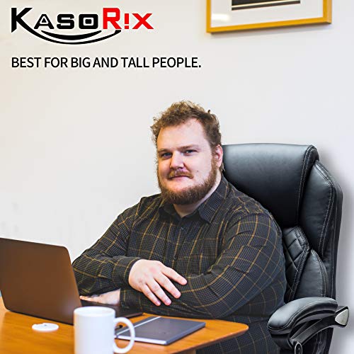 Kasorix Managerial And Executive Chair With Foot Rest, 400Lbs Big And Tall Office Chair With Reclining Function,Office Chair For Heavy People,Oversized Office Chair Home Office Chair (Black) #TOP6