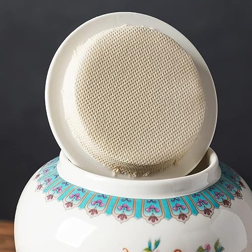 Pot de stockage de thé en céramique blanche pot de gingembre décoratif - 4