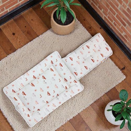 Image of NEW COMERS 3 in 1 Carry Nest Portable Cushion Bed with Waffle Texture Soft 100% Pure Muslin Padding Lightweight Travel Friendly Multi-Use Carry Wrap with Secure Support Design | Unisex Carry Bag Nest