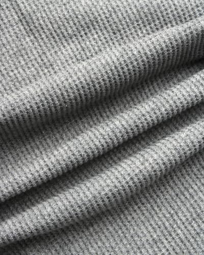 Lucky Brand Men's Pajama Set - 2 Piece Long Sleeve Waffle Knit Top and Flannel Fleece Thermal Pants - Cozy Men's Base Layers4