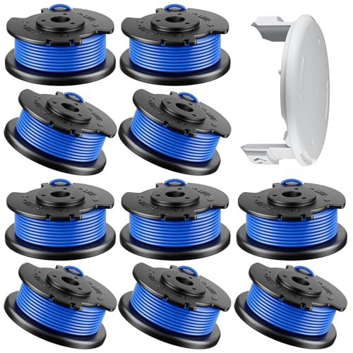 11Pack .065" String Spool Compatible with Hart Auto-Feed String Trimmer Cordless Trimmers and Cover Cap Replacement Part,Replacement Hart Auto-Feed Pre-Wound Spool Line each 11ft (10Spools, 1Cap)