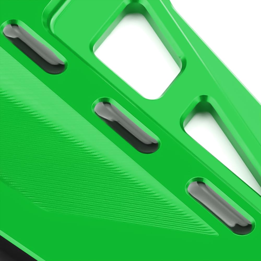 Modeer Für K.awasaki ZX-4R 2023 2024 | ZX-4RR 2023 2024 Motorrad CNC Fersenschutz Fußraste Pedal Protektor Fußraste Fersenplatten Schutzabdeckung Zubehör (zx4rr-grün/schwarz)
